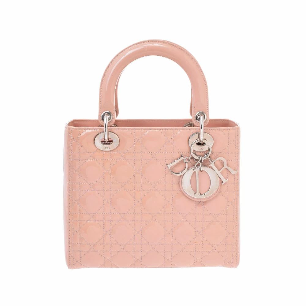Christian Dior Lady Pink Enamel Bag